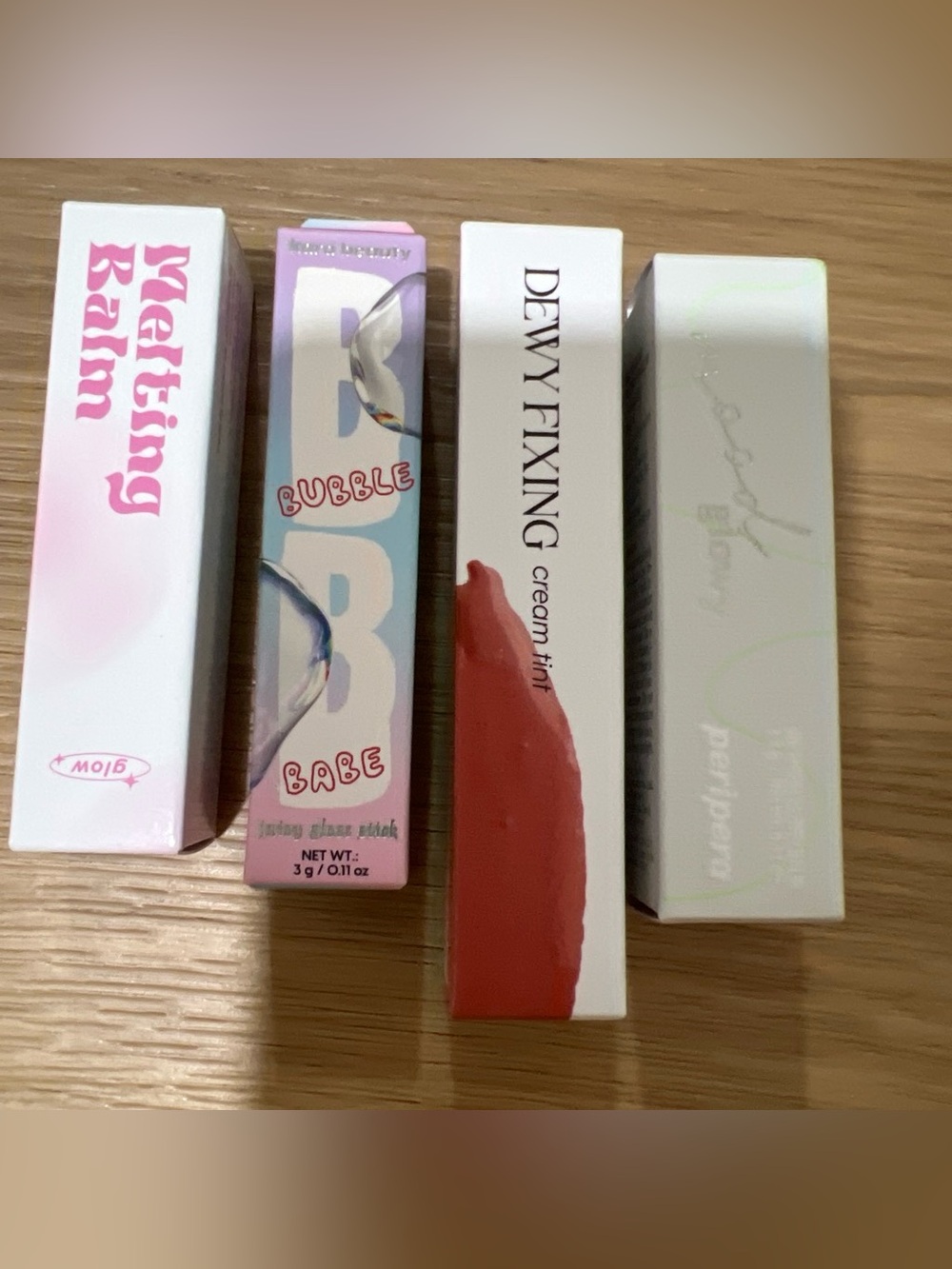 K-beauty Lipbalm and Glowy lipstick bundle- 4pcs